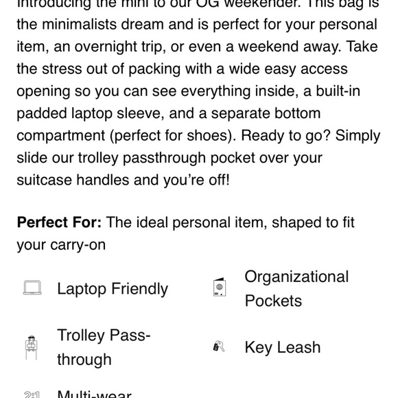 BEIS Mini weekender bag - Picture 10 of 10